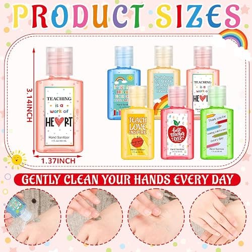 24 Pack Mini Hand Sanitizer Bulk Teacher End of Year Gifts for Student Scented Hand Sanitizer Travel Size 1oz First Day Back to School Party Supplies Employee Appreciation Gifts for Staff Coworker thumbnail 2