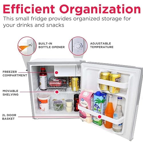 Frigidaire EFR176 1.6 cu. ft. Retro Bar Fridge with Side Bottle Opener (Moonbeam) thumbnail 5