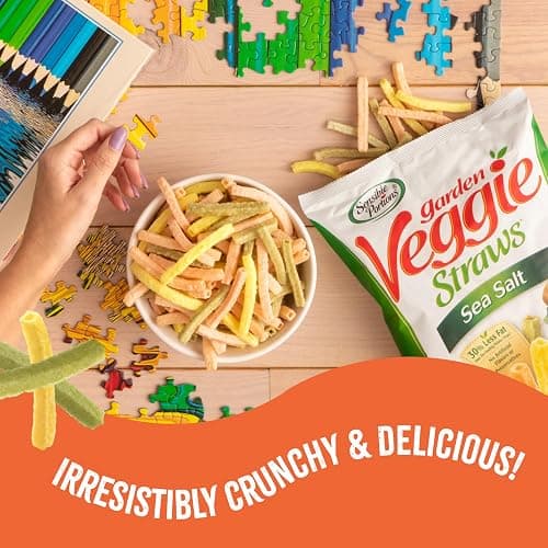 Sensible Portions Garden Veggie Snacks - Veggie Straws, Snack Size Variety Pack, Sea Salt & Zesty Ranch, 1 Oz (Pack of 24) thumbnail 7