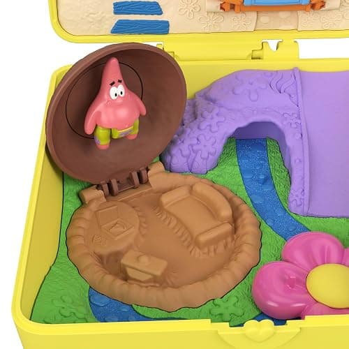 Polly Pocket x Spongebob Partnership Compact, Micro Spongebob & Patrick Dolls and Playset, 7 Accessories Including Pet Gary thumbnail 2