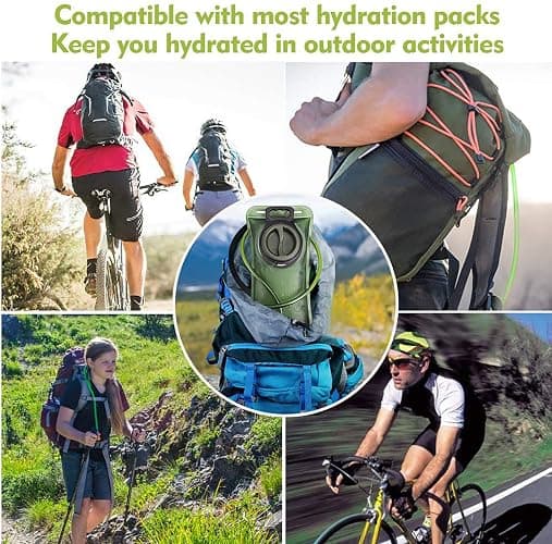 Hydration Bladder, 1.5-2-3L Water Bladder for Hiking Backpack, BPA-Free Leak Proof Water Reservoir Storage Bag, Water Pouch Hydration Pack for Camping Cycling Running thumbnail 7