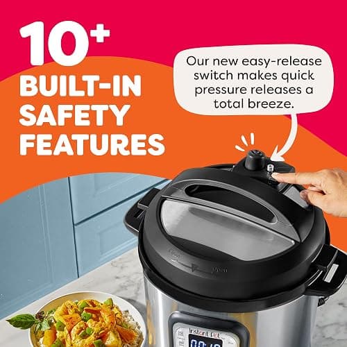 Instant Pot Duo 7-in-1 Multi-Cooker, Electric Pressure Cooker, Slow Cooker, Rice, Steamer, Sauté, Yogurt Maker, Warmer & Sterilizer, Includes App With Over 800 Recipes, Stainless Steel, 6 Quarts thumbnail 5