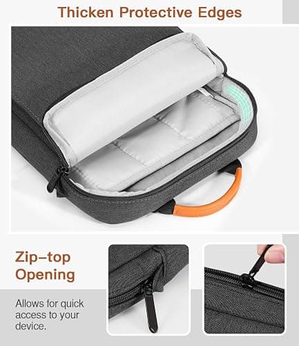 MoKo 9-11 Inch Tablet Sleeve Bag Handle Carrying Case with Shoulder Strap | Fits iPad Pro/Air/A16 11-inch, iPad 10th 10.9, iPad 9/8/7th 10.2, iPadAir 5/4th 10.9 and Tab S8/S9 11-inch, Black & Gray thumbnail 6