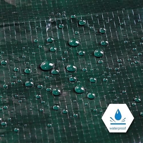 CARTMAN 2 Pack Finished Size 8x10 Feet Waterproof Green Tarp 8 Mil Thick, Multipurpose Protective Cover for Emergency Rain Shelter Camping Tarpaulin thumbnail 3