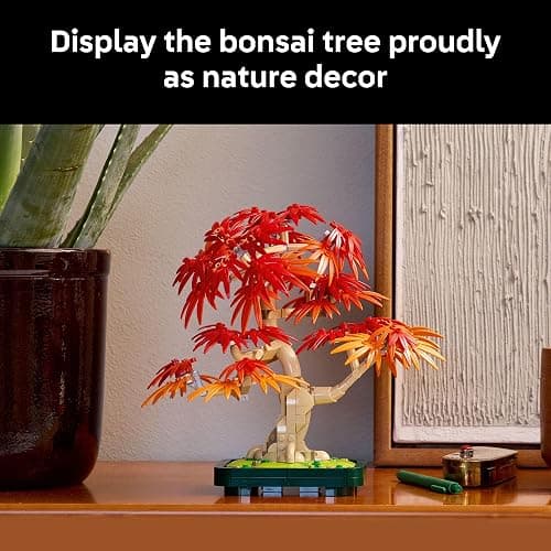 LEGO Botanicals Japanese Red Maple Bonsai Tree Building Kit for Adults 18+ - Unique Home Decor DIY for Room or Office - Housewarming Gift Idea for New Home - Plant Decor for Desk or Bookshelf- 10348 thumbnail 6
