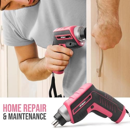 Hi-Spec 35pc Pink Tool Kit with 3.6V USB Electric Screwdriver and Drill Set. Complete Women Tool Set - 3.6V - Pink 1 thumbnail 5
