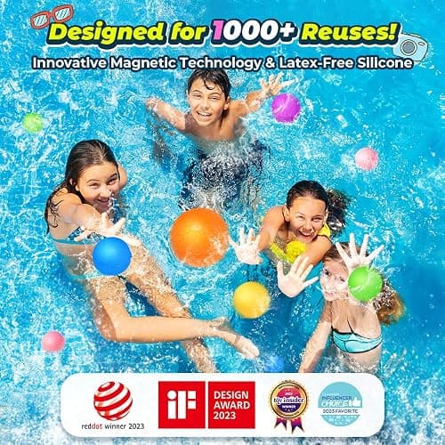 12Pcs Reusable Water Balloons, Pool Beach water Toys for Boys and Girls, Outdoor Summer Toys for Kids Ages 3-12 thumbnail 2