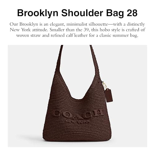 COACH Brooklyn Shoulder Bag 28 in Straw thumbnail 2