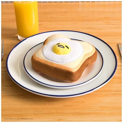 GUND Sanrio Gudetama The Lazy Egg Stuffed Animal, Gudetama Egg Toast Plush Toy for Ages 1 and Up, 5” thumbnail 3