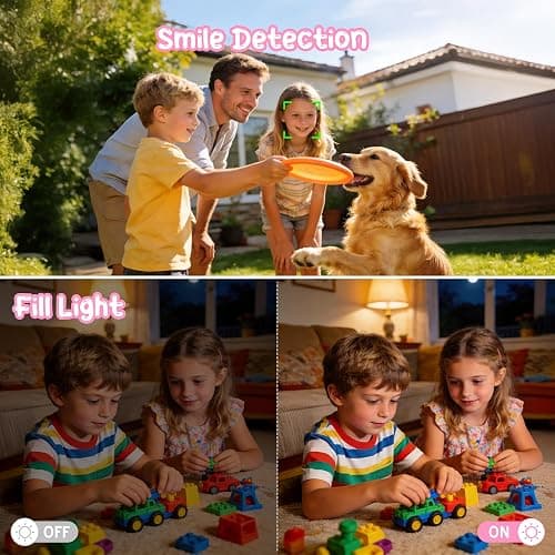 Digital Camera 1080P 44MP Vlogging Camera for Kids Teens, FHD Compact Portable Photo Camera with 2.4" Screen 16X Zoom, Anti-shake Mini Camera for Beginners Students Boys Girls-Pink（No SD Card) thumbnail 4
