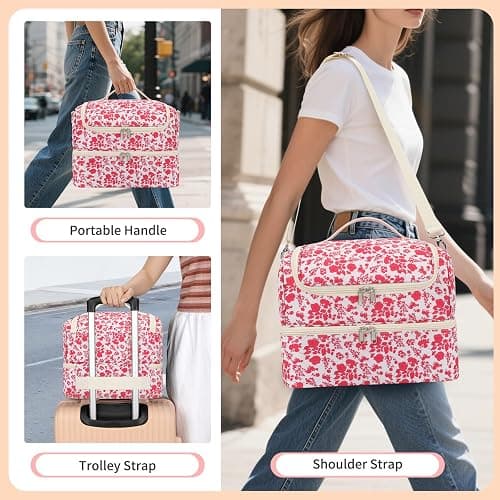 CUBETASTIC Nail Polish Organizer, Nail Supplies Storage Case Holds 45 Bottles Nail Polish & Nail Lamp, Travel Nail Tech Carrying Bag, Nail Kit Bag For Nail Stuff & Manicure Tools thumbnail 6