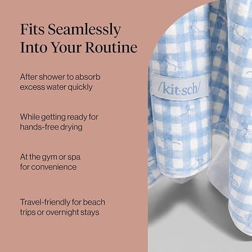 Kitsch XL Microfiber Hair Towel Wrap for Women thumbnail 6