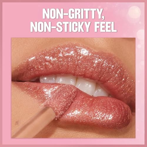 Revlon Super Lustrous Glimmer Gloss, Non-Sticky Lip Gloss, High-Shine Finish, Plant-Based Glitter, 002 Pink Prisma, 0.13 fl oz thumbnail 7