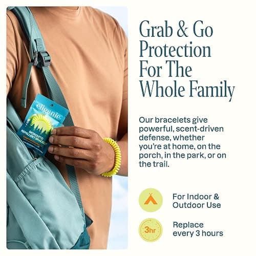 Cliganic 25 Pack Mosquito Repellent Bracelets for Adults & Kids - Natural DEET-Free Bands, Individually Wrapped thumbnail 9