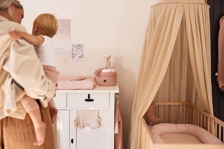 Jollein Baldachin Vintage Nougat - Höhe 245 cm - Betthimmel Babybett Kinderzimmer - Beige thumbnail 4