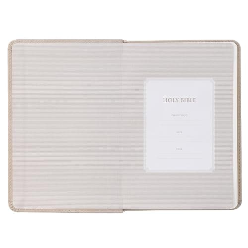 KJV Holy Bible, Compact Vegan Leather Red Letter Edition - Ribbon Marker, King James Version, Taupe (KJV Compact Editions) thumbnail 3
