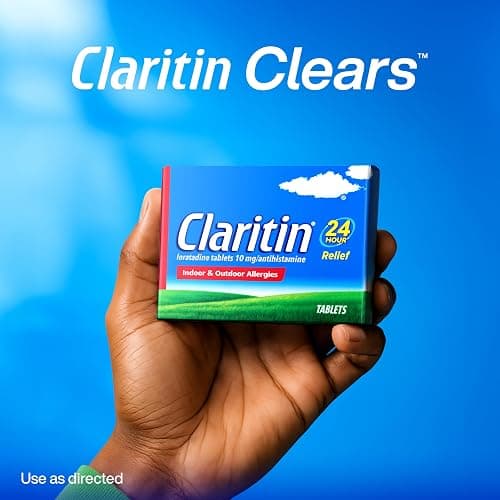 Claritin Allergy Medicine for Adults, 24-Hour Non-Drowsy Loratadine 10mg Pills, Antihistamine, 30 Tablets + 1ct On-The-Go Relief thumbnail 10