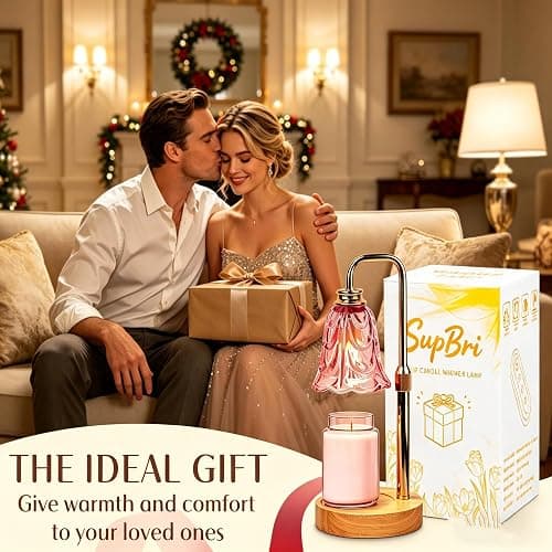 SupBri Pink Candle Warmer Lamp with Timer & Dimmable, Fits Jar Scented Candles, Mothers Day Birthday Gifts for Women Her Mom, House Warming Gift New Home Decor thumbnail 7