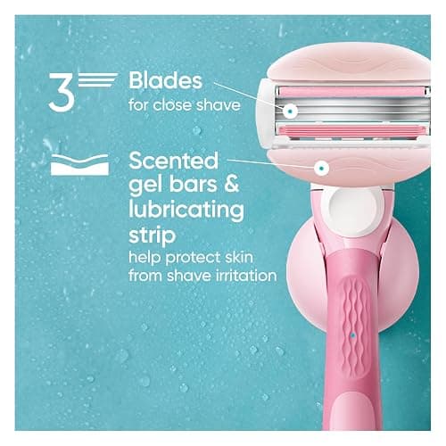 Venus ComfortGlide White Tea Women's Razor Blades, with Built-in Shave Gel Bars, 8 Razor Blade Refills thumbnail 2
