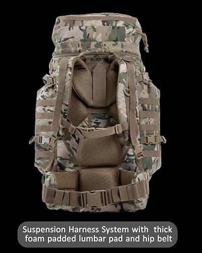 XMILPAX Large Military Backpack Army Rucksack Tactical MOLLE Pack for Camping Backpacking Hunting Bushcraft Adventure 70L… thumbnail 6