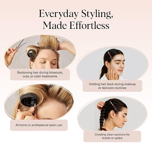 Kitsch Professional Alligator Clips for Hair Styling - Iridescent, 6 Pcs | 3.5" Aluminum Duckbill Hair Clips for Styling – Great Hair Sectioning Clips For Salon, Makeup Application thumbnail 6