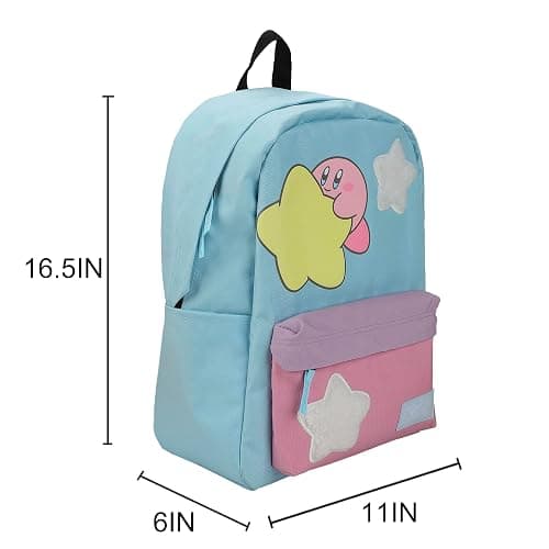 Bioworld Kirby Stars 17" Pink & Blue adult Backpack thumbnail 3