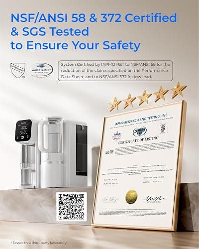 Waterdrop M6SL Mineralized Reverse Osmosis System, Room-Temp | 8-Stage Filtration, 3:1 Pure to Drain, Countertop Reverse Osmosis with Glass Pitcher, NSF/ANSI 372 & 58 Certified thumbnail 7