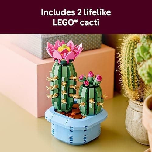 LEGO Botanicals Flowering Cactus Building Toy - Crafting Kit for Girls & Boys, Ages 9+ - Gift for Birthdays - Cactus Room Decor for Display for Bedroom or Book Shelf - 11509 thumbnail 2