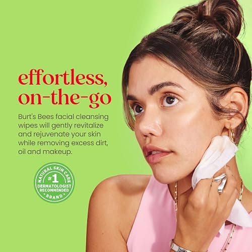 Burt's Bees Aloe Vera Face Wipes, for Sensitive Skin, Soothing Makeup Remover & Facial Cleansing Towelettes, 30 Ct. (3-Pack) thumbnail 4