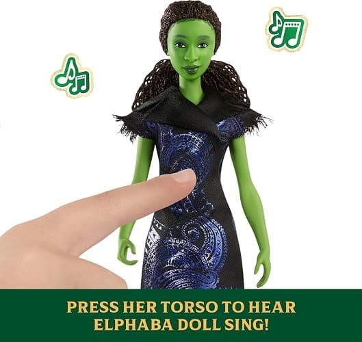 Mattel Universal Pictures’ Wicked: for Good Singing Elphaba Fashion Doll with Removable Outfit, Inspired by The Movie, Sings “for Good” in English thumbnail 3