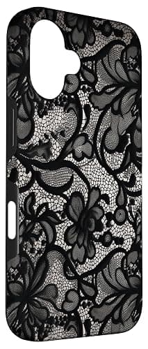 Black Lace Vintage Pattern Case for iPhone 16 thumbnail 3