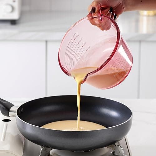 COOK WITH COLOR Glass Measuring Cups - Ideal for Cooking and Baking, Purple thumbnail 3