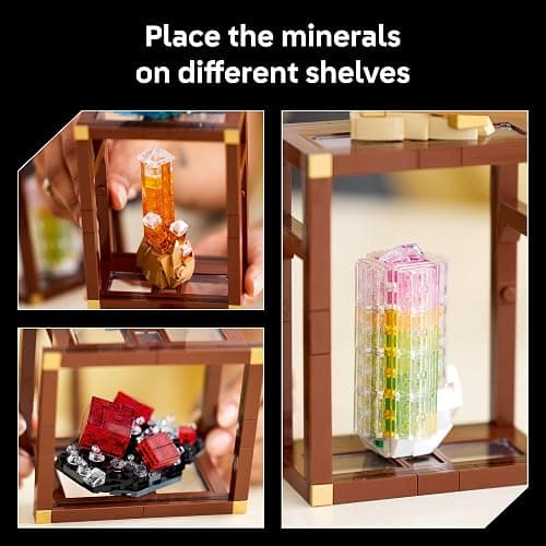 LEGO Ideas Mineral Collection Building Set for Adults, Ages 18+ - Bedroom or Office Decor with 3 Display Shelves - Unique Gift Idea for Men & Women - 21362 thumbnail 6