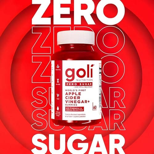 Goli Zero Sugar Apple Cider Vinegar Gummies - ACV with Vitamin B12 and Probiotics - No Sugar Alcohols - Vegan, Keto-Friendly, Gluten-Free thumbnail 4