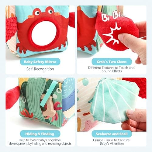 Youuys Baby Tissue Box Toy for Babies 6-12 Months - Montessori Toys Baby Tissue Box Sensory Toys for 1 Year Old - Boy Girl Gifts for Babies 6 12 18 Months Old (Ocean) thumbnail 6