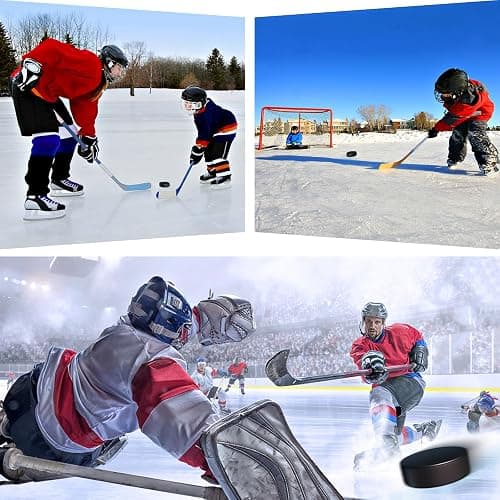 UNBEATABLE ENERGY Hockey Pucks 50 Pack, Hockey Puck (Black), Official Hockey Pucks for Practicing and Classic Training, Ice Hockey Pucks Diameter 3", Thickness 1", 6oz, Hockey Pucks Bulk thumbnail 3