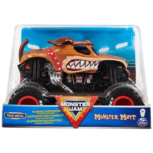 Monster Jam, Official Monster Mutt Monster Truck, Die-Cast Vehicle, 1:24 Scale - Image 1