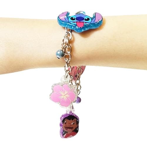 LUV HER Lilo and Stitch 7" Bracelet with Metal Charms - Disney Stitch - Ages 3+ thumbnail 2