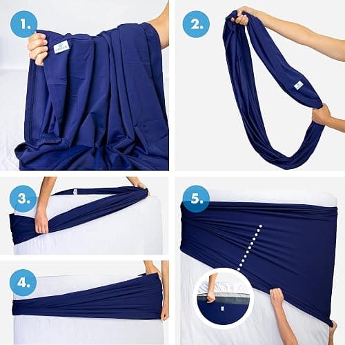 Harkla Compression Sheet for Kids - Full Compression Sheets for All Night Comfort - Breathable and Stretchy, Great for a Calming Sleep Experience - Sensory Bedsheets for Kids - Makes Great Gifts thumbnail 8