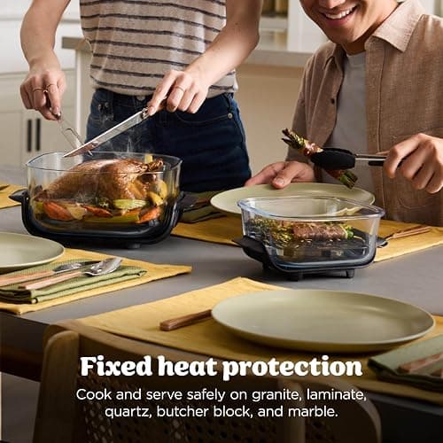 Ninja Crispi Air Fryer, Microwave, Freezer & Dishwasher Safe, Non Toxic Glass Portable Cooking System, 4 QT & 6 Cup Glass Containers with Storage Lids, Easy Meals, Air Fry, Bake, Stone, FN101ST thumbnail 12