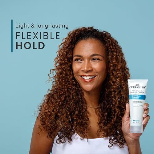 CURLSMITH Feather Light Protein Cream - Flexible Hold Curl Cream, Protein-Rich Styling Cream for Curls, For All Curl Types, Best for Weak and Damaged Curls, Vegan & Cruelty Free (8 oz) thumbnail 5
