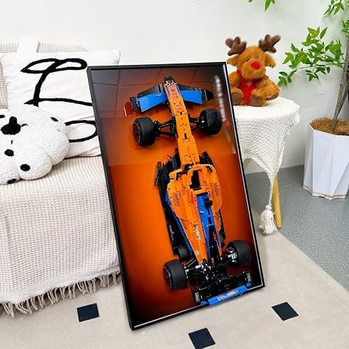 Display Wallboard Compatible with Lego Technic McLaren 42141 2022 Replica Race Car Display, Wall Frame Compatible with Lego Car Wall Mount Display Frame, Size:19.7 x 31.5 in (No Model!) thumbnail 3