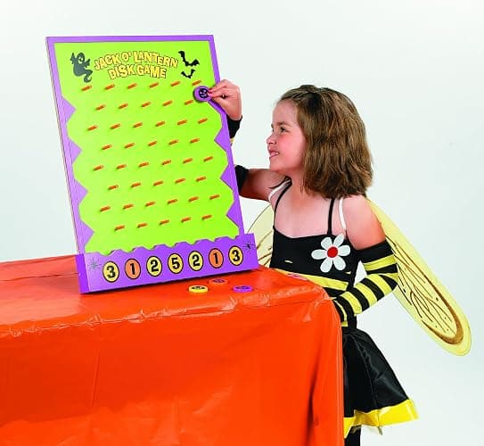 Fun Express Halloween Disk Drop Game 8 Piece Set - Premium Wooden Plinko Board Style Halloween Party Games for Kids & Adults | Fall Festival Carnival Games for Indoor & Outdoor Activities thumbnail 2