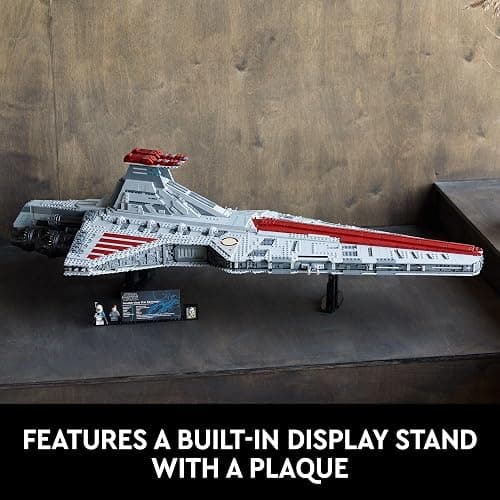 LEGO Star Wars Venator-Class Republic Attack Cruiser, Ultimate May The 4th Collectibles, Series Building Set with Captain Rex Minifigure, Star Wars Fan Gift, Stress Relief Clone Wars Activity, 75367 thumbnail 6