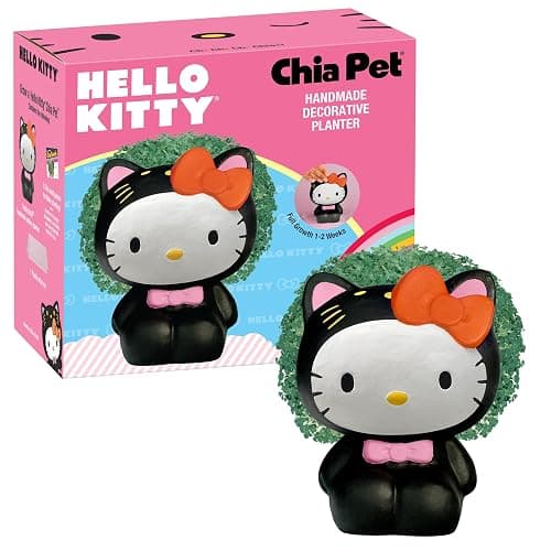 Chia Pet Hello Kitty in Costume with Seed Pack, Decorative Pottery Planter, Easy to Do and Fun to Grow, Novelty Gift, Perfect for Any Occasion - Image 1