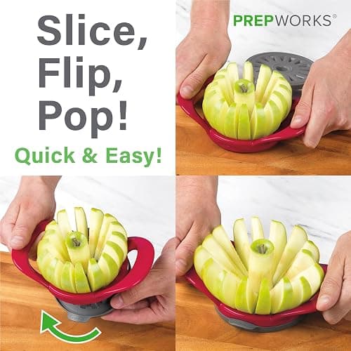 PrepWorks Dishwasher Safe Apple Slicer and Corer – 16-Slice Thin Apple Cutter with Safety Cover thumbnail 5