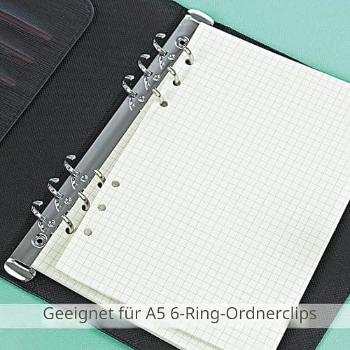 135 Blätter A5 Papier Kariert, OVISEEN 6 Löcher A5Nachfüllpapier Nachfüllbare Refill Paper Nachfülleinlagen für Notizbuch, Tagbuch, Skizze, Malerei(3 Packungen) thumbnail 3