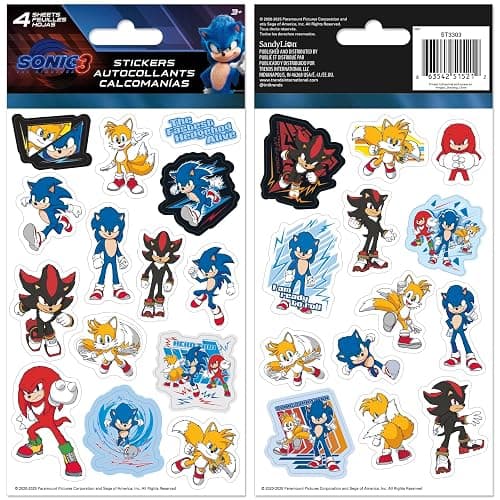 Sonic The Hedgehog 3 Standard Stickers - 4 Sheet thumbnail 5