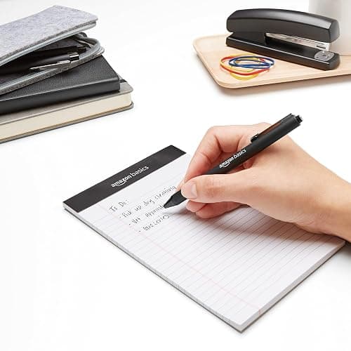 Amazon Basics Black Ballpoint Pens for Smooth Writing, Retractable, 12-Pack thumbnail 2