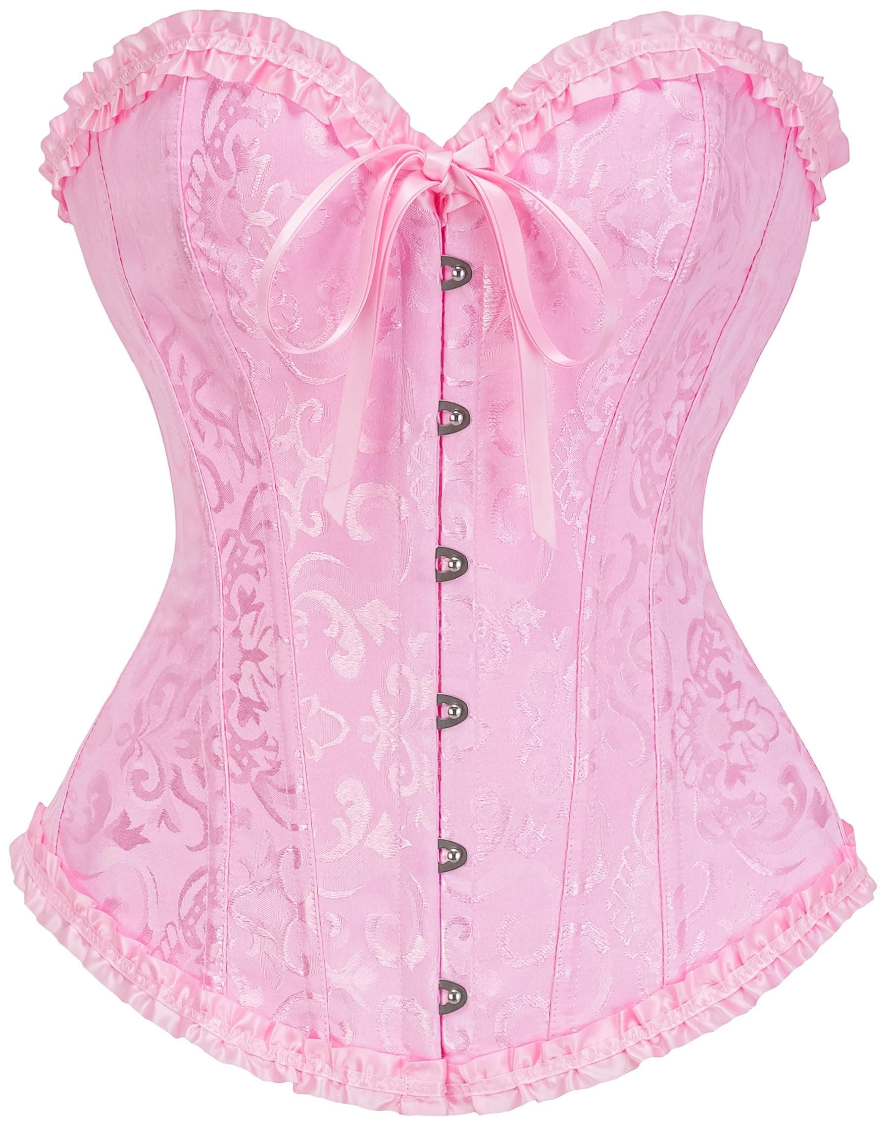 Bustier Women's Lace Up Corset Overbust Corset and Waist Tightener Shapewear Lingerie - Image 1
